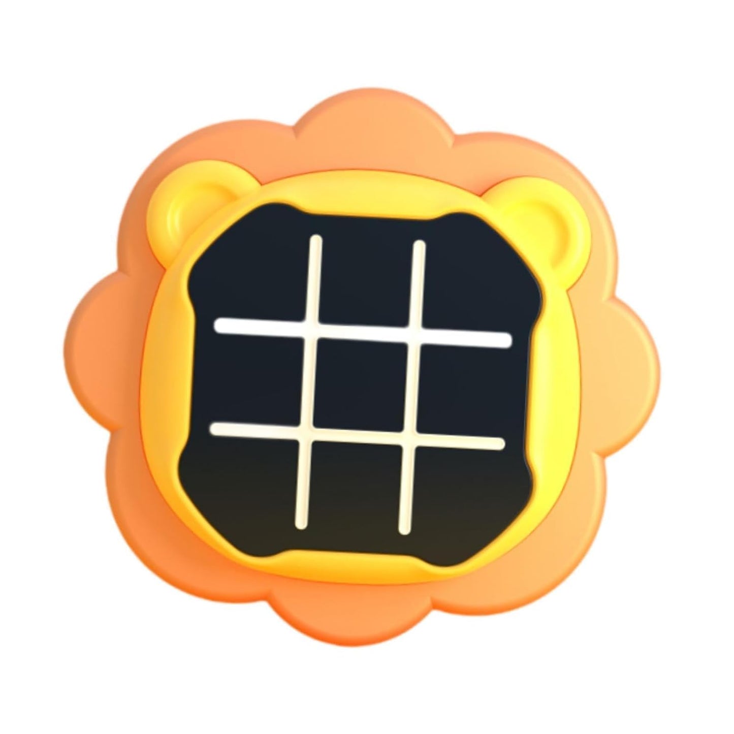 Tic Tac Toe Game, Animal-Themed 3-in-1 Handheld Puzzle Game Console, Board Games for Kids and Adults, Portable Travel Games for Car Ride, Birthday Gifts for Ages 3 (Cow)