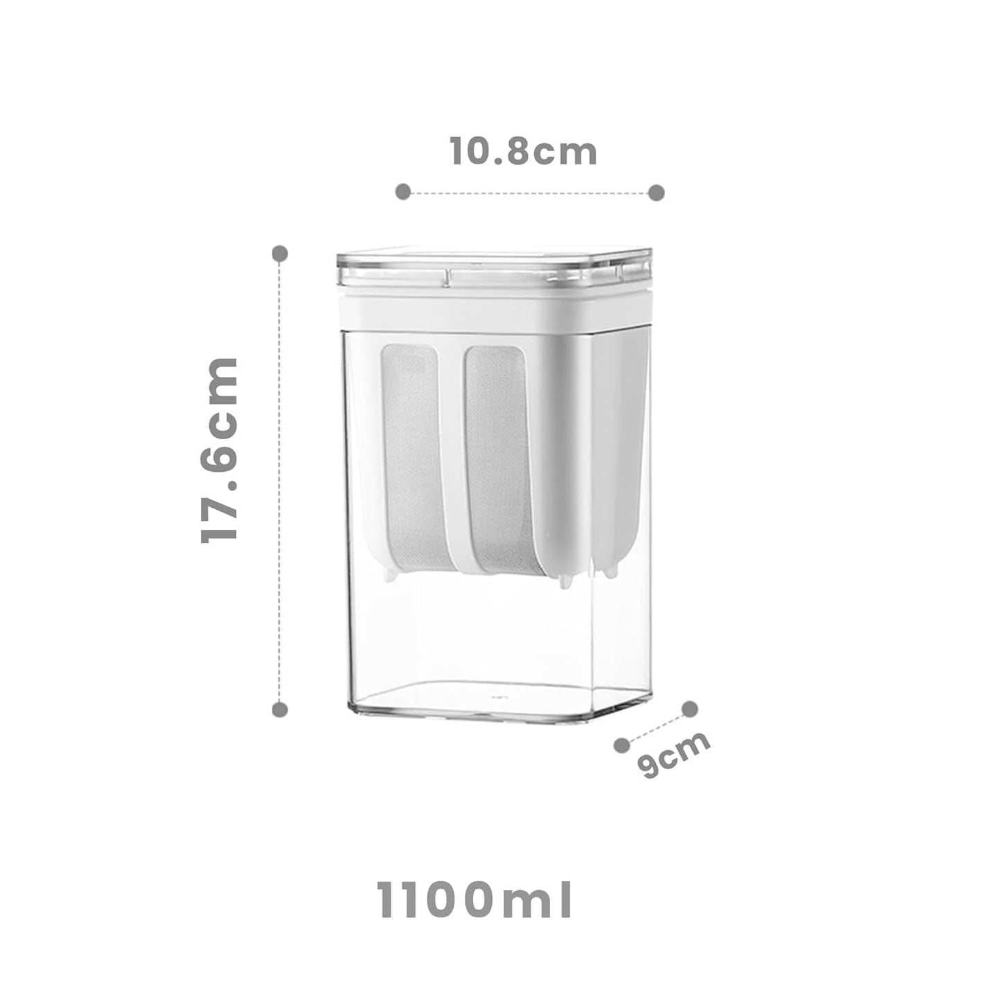 Kunya 1100ML Yogurt Filter Strainer BPA-Free Greek Yoghurt Curd Maker Multifunctional with fine mesh & lid for Coffee Soybean Milk Soup Fruit Juice