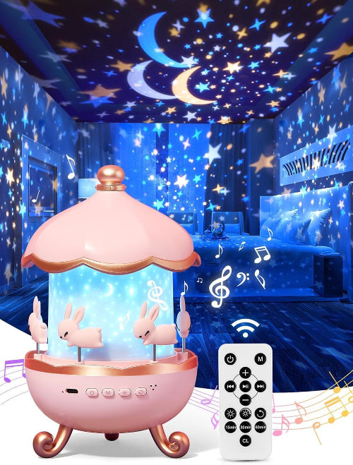 Rotating Cabin Projector Lamp Star Projector Night Light for Kids