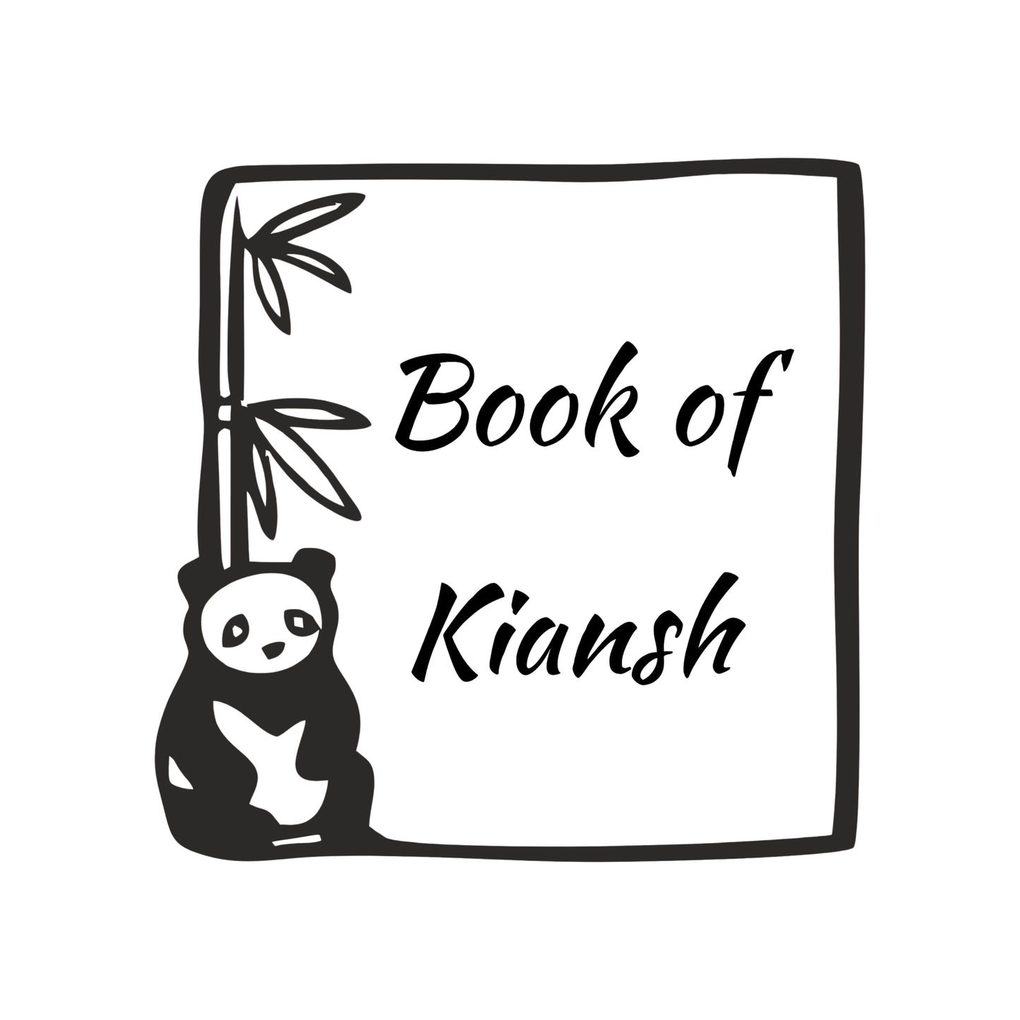 Panda lover - -Personalised Book Stamp with Your Name