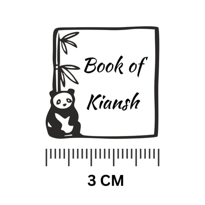 Panda lover - -Personalised Book Stamp with Your Name