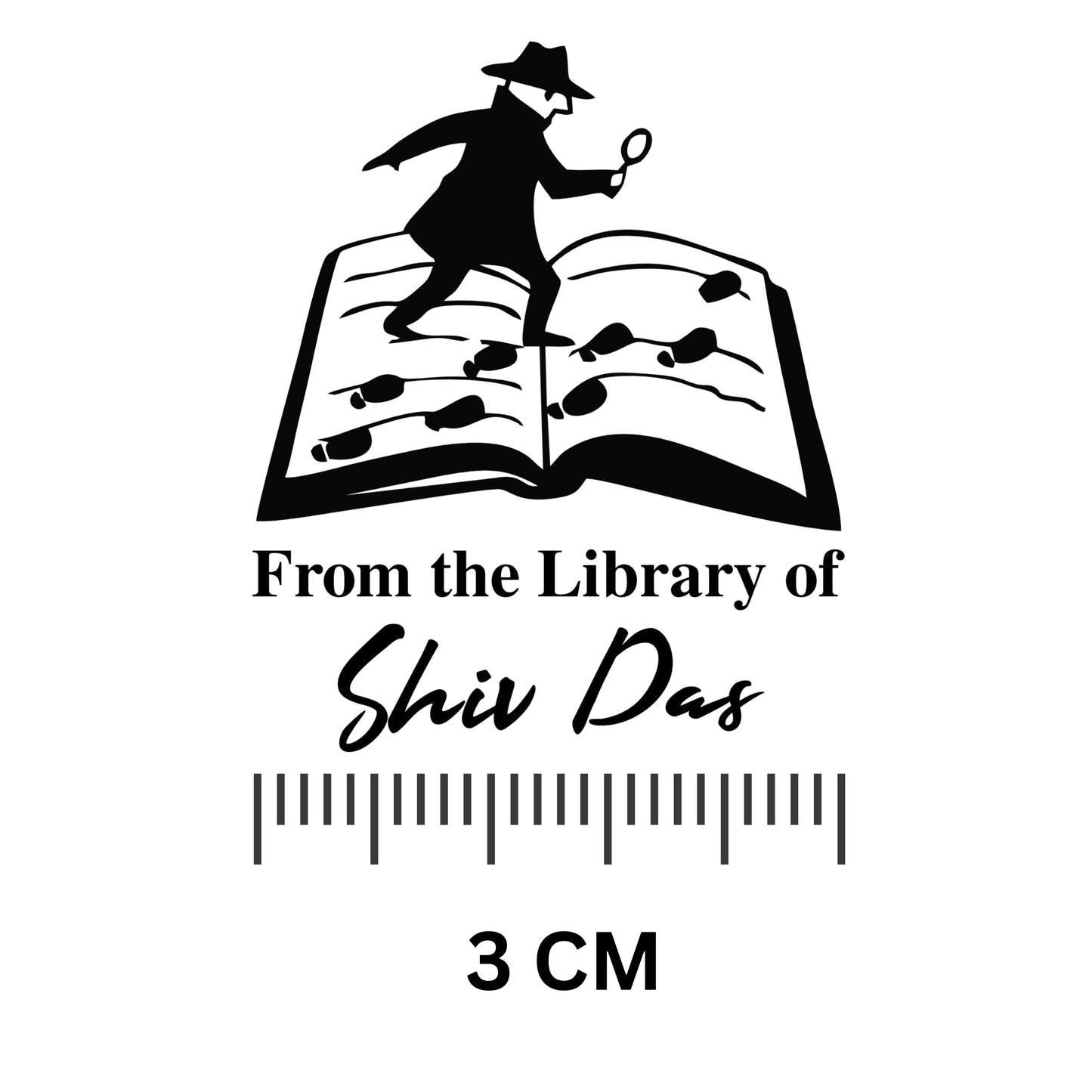 Mr Detective -Personalised Book Stamp with Your Name