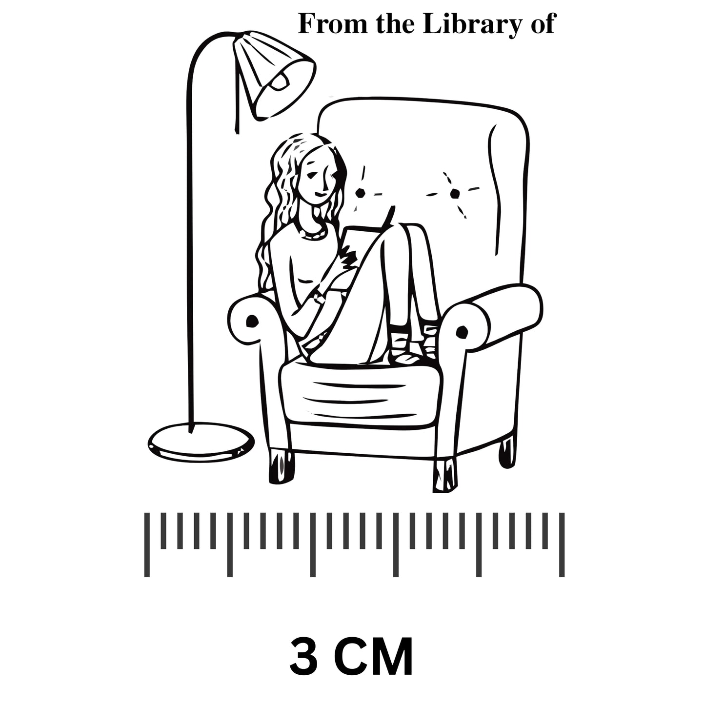 Night Reader- Personalised Book Stamp with Your Name