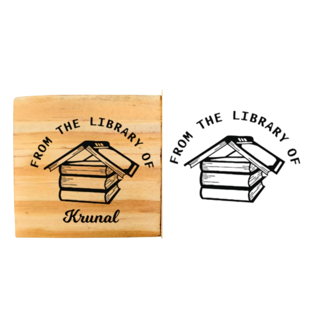 My Home Library - Personalised Book Stamp with Your Name