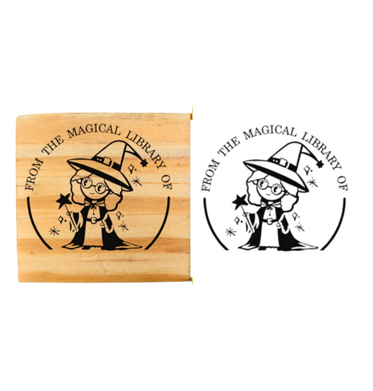 Magical Library- Personalised Book Stamp with Your Name