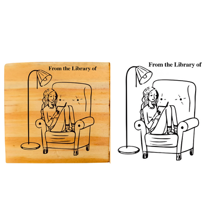 Night Reader- Personalised Book Stamp with Your Name