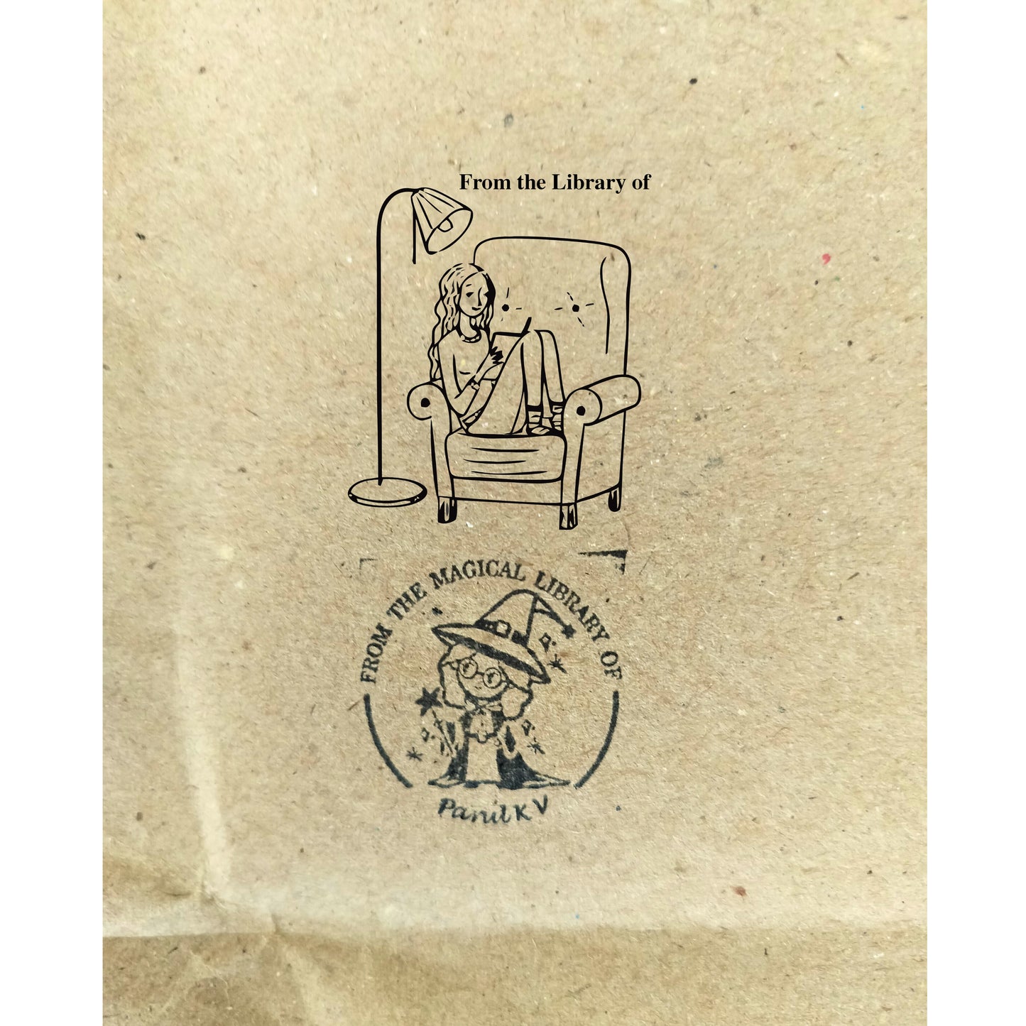 Night Reader- Personalised Book Stamp with Your Name