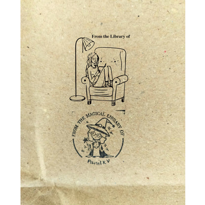 Night Reader- Personalised Book Stamp with Your Name