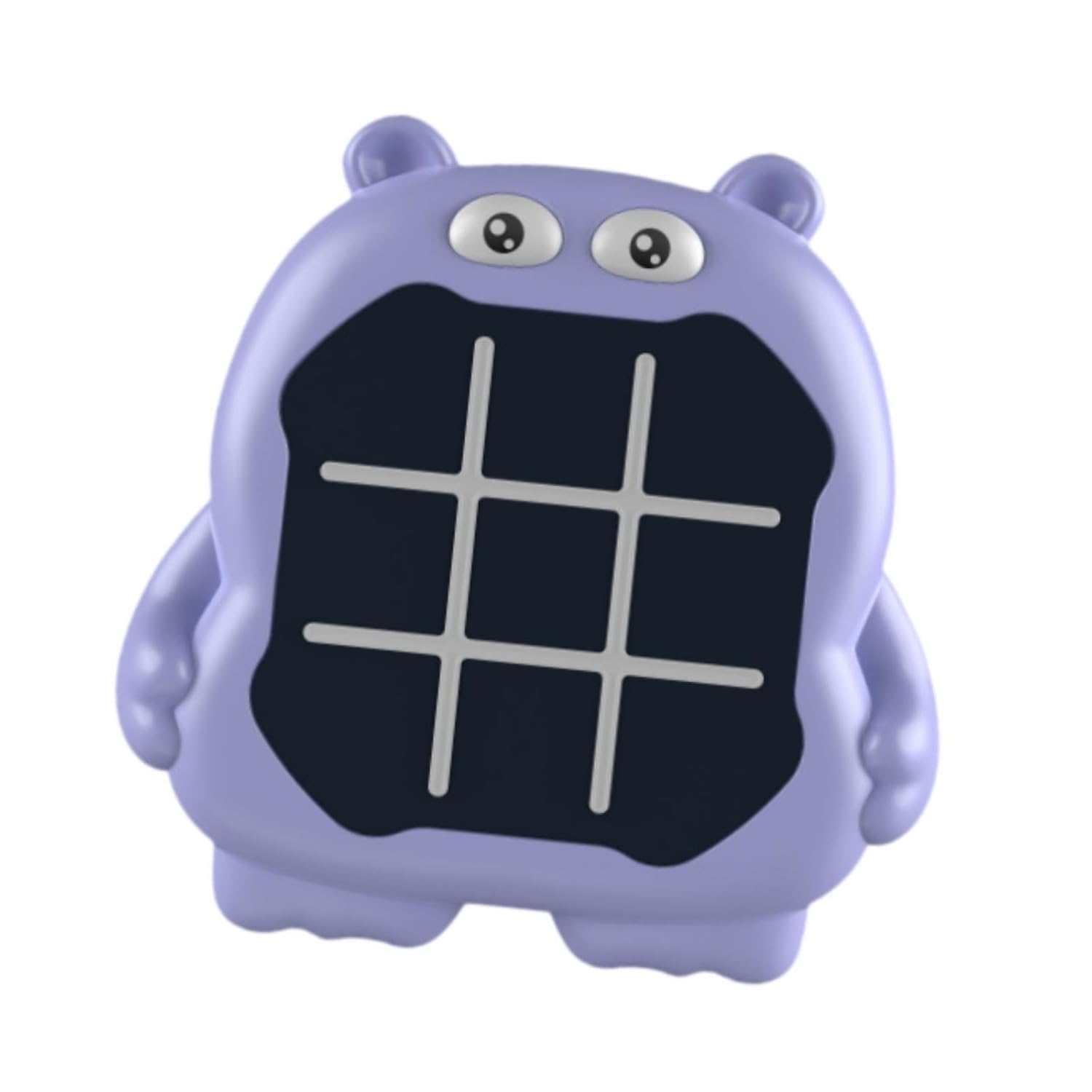 Tic Tac Toe Game, Animal-Themed 3-in-1 Handheld Puzzle Game Console, Board Games for Kids and Adults, Portable Travel Games for Car Ride, Birthday Gifts for Ages 3 (Cow)