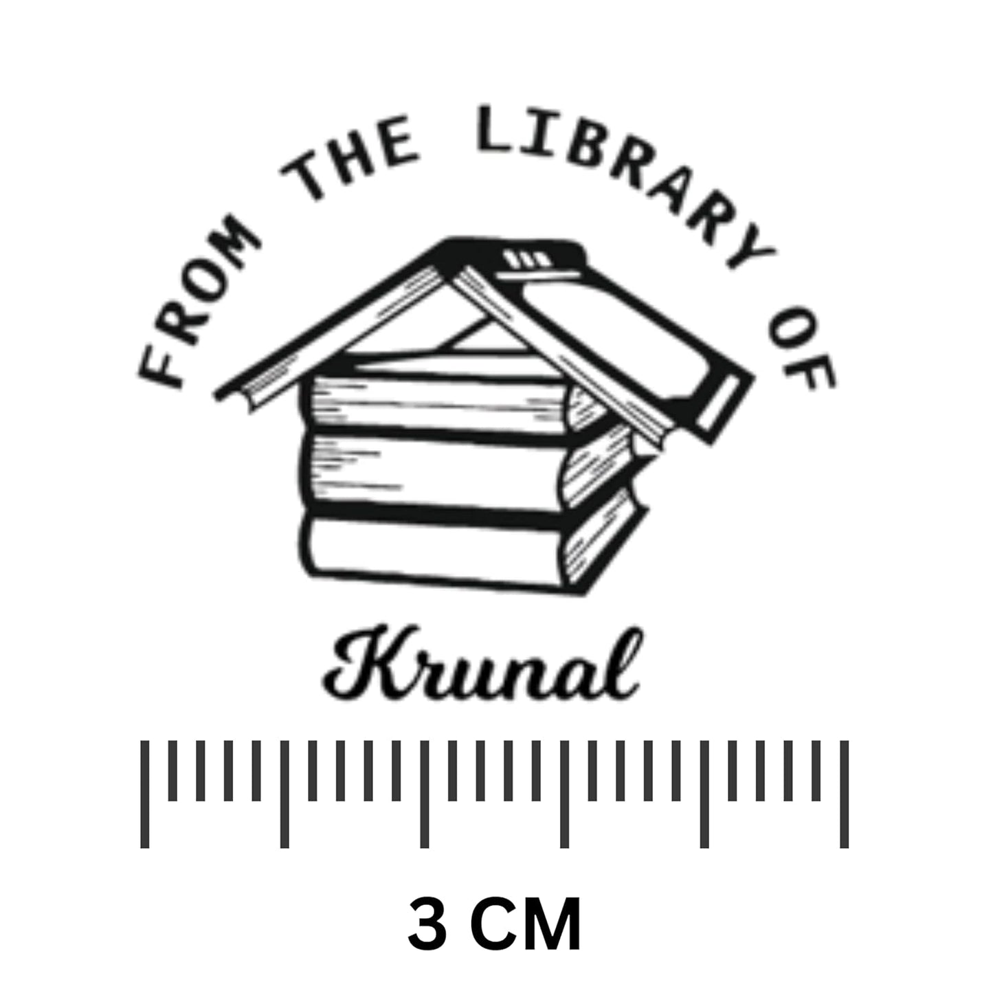 My Home Library - Personalised Book Stamp with Your Name