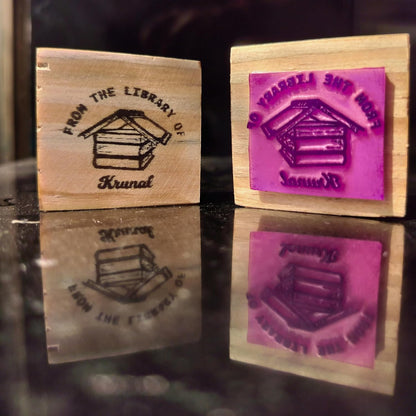 My Home Library - Personalised Book Stamp with Your Name