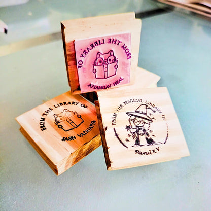 Smart Cat -Personalised Book Stamp with Your Name
