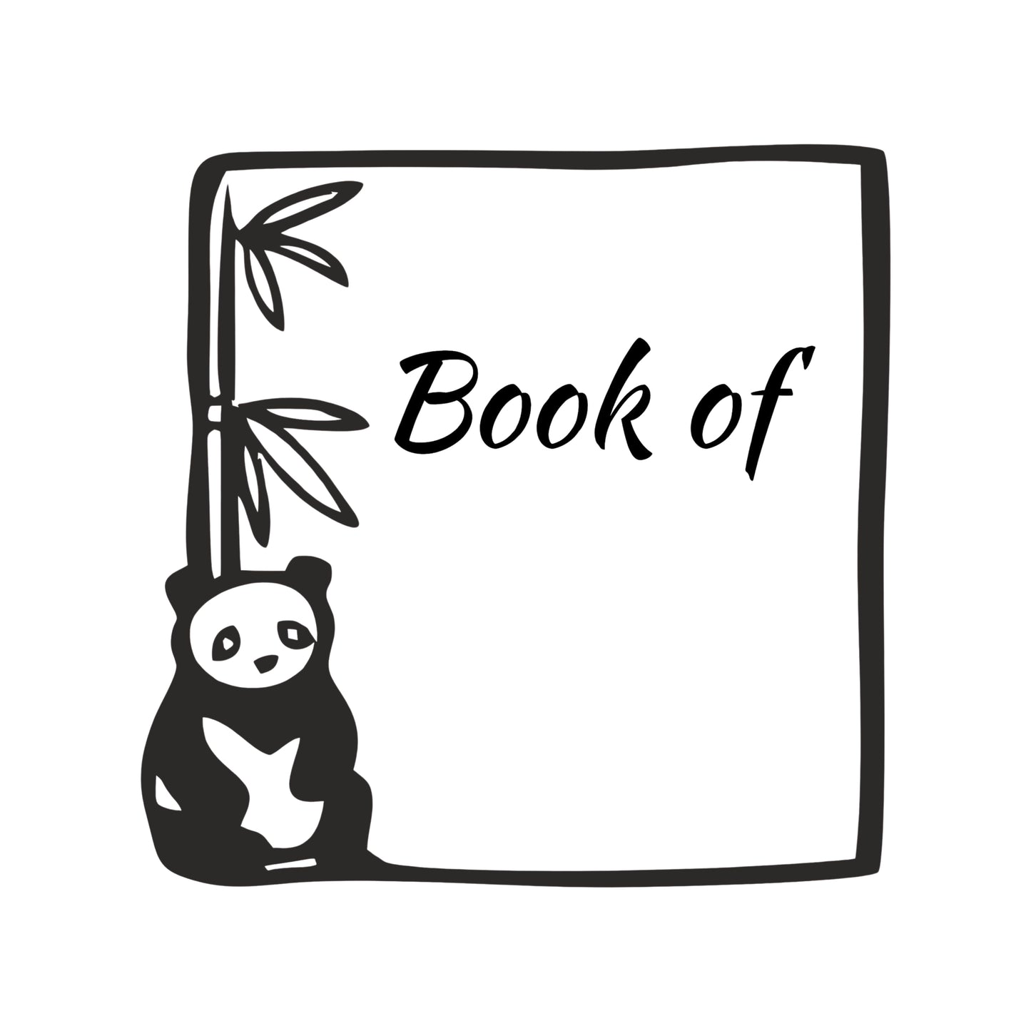 Panda lover - -Personalised Book Stamp with Your Name