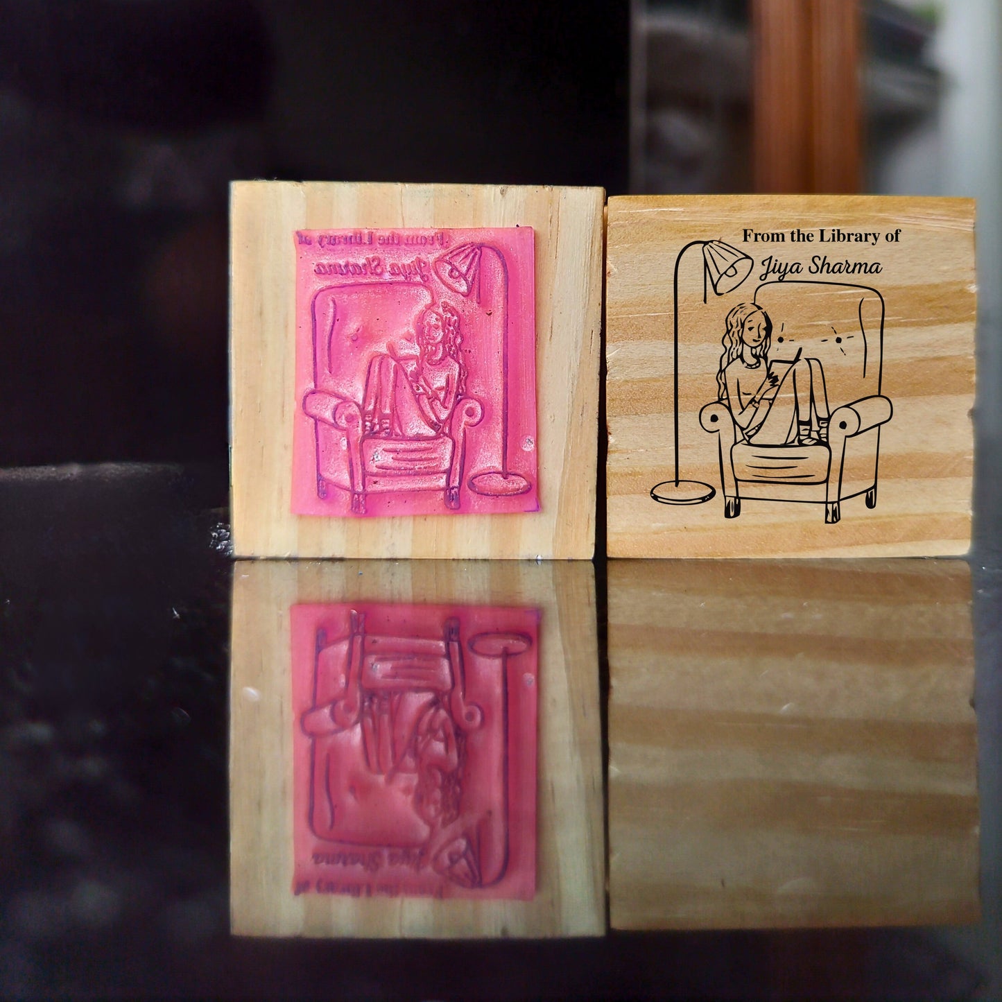 Night Reader- Personalised Book Stamp with Your Name