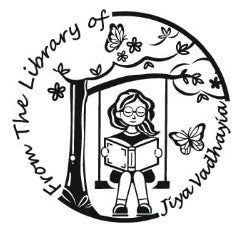 Swinging Girl  -Personalised Book Stamp with Your Name